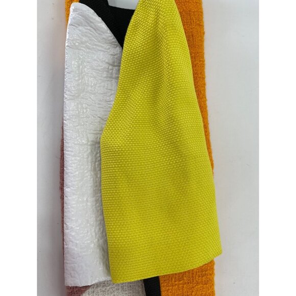 Roksanda Ilincic Color Block Midi Dress Size 10 Multicolored Half Sleeve Back Zi - Picture 9 of 10